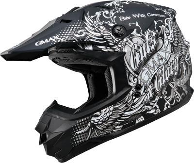 Gmax gm76x conviction helmet flat black/silver x g3765457 tc-17