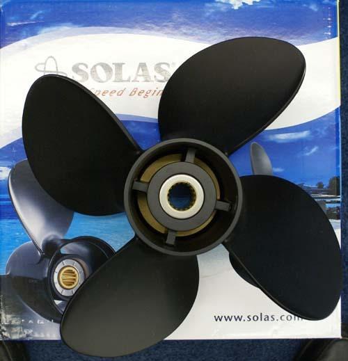 Volvo penta aquamatic propeller 4 blade alum, left hand rotation, short hub
