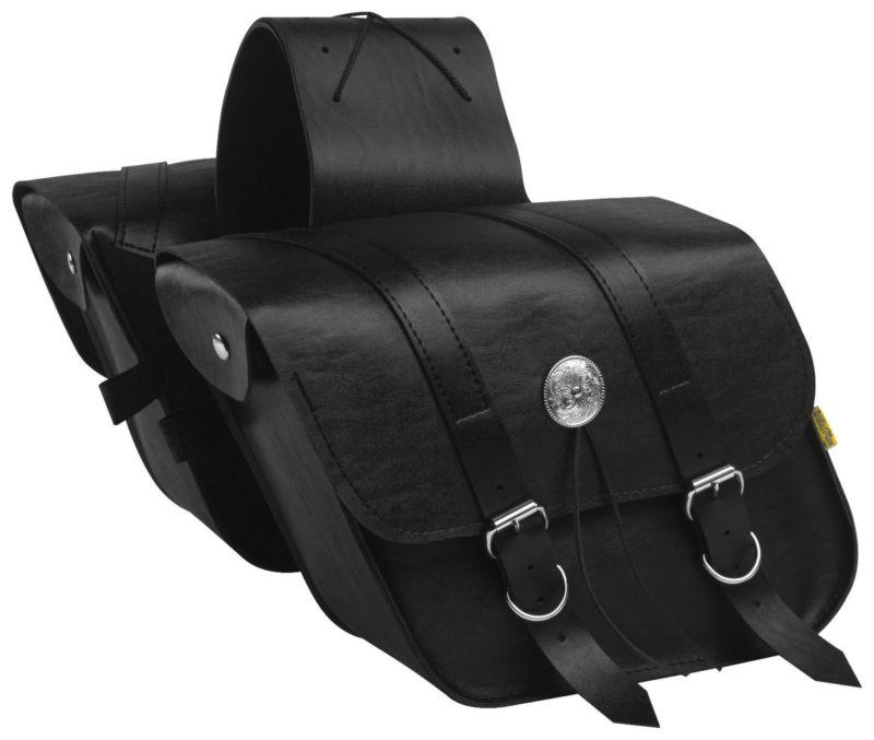 New willie & max deluxe compact saddlebags, black, 12" x 9.5" x 5.5"