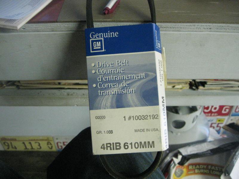 Gm 10032192 serpentine belt alternator 2.5l 2.5 