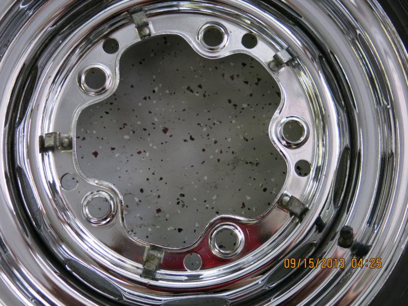 Porsche 356 Drum Brake Chrome Wheels-5 1/2x15-Set of 4-Nice Condition, US $450.00, image 3