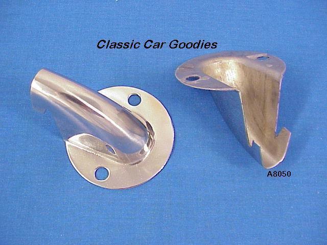 1936-1939 ford truck tail light wire shields (2) stainless 1937 1938