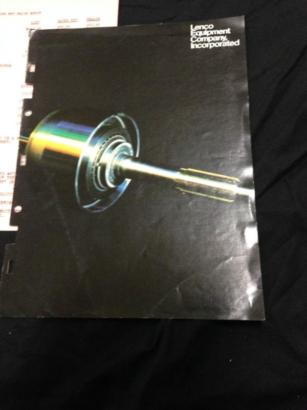 Purchase LENCO EQUIPMENT COMPANY TRANSMISSION CATALOG in Waterman