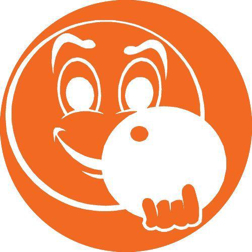 Emoticon bowling vinyl decal for auto or home