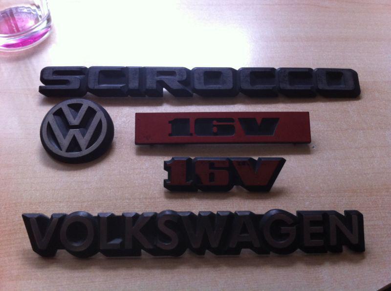 Vw 1987 mk2 scirocco 16v emblems 