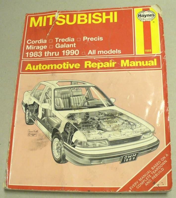 Haynes repair manual mitsubishi 83-90  4-cyl used