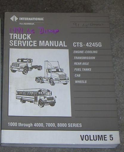 1989 international truck series 1000-4000,7000, 8000 service manual volume 5 