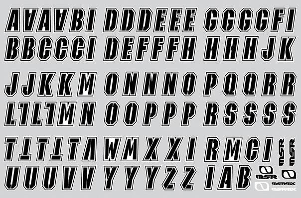 New msr standard letters letter id kit, black, one size