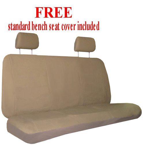 Tan Biege Car Seat Covers Set w/ Steering Wheel Cover & Belt Shoulder Pads #5, US $46.96, image 2