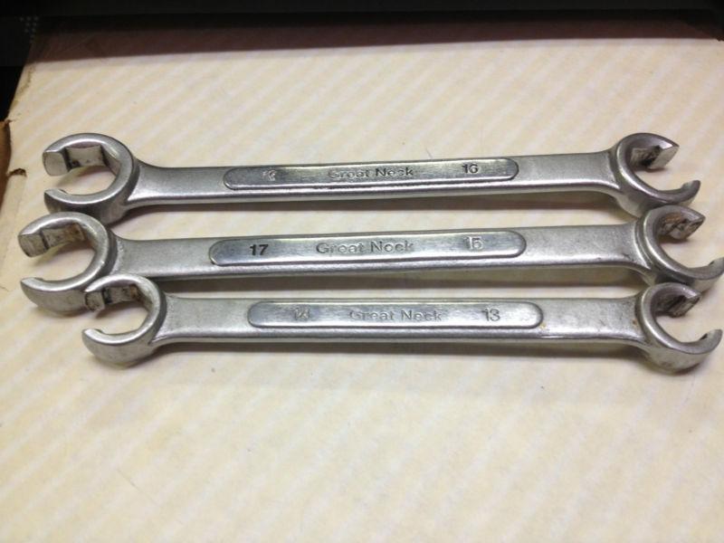 LOT OF 3 GREAT NECK DROP FORGED MADE IN TAIWAN WRENCH # 13-14 15-17 16-18, US $0.99, image 1