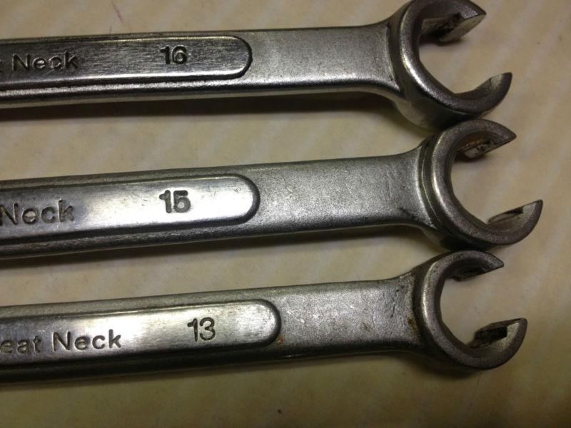 LOT OF 3 GREAT NECK DROP FORGED MADE IN TAIWAN WRENCH # 13-14 15-17 16-18, US $0.99, image 3