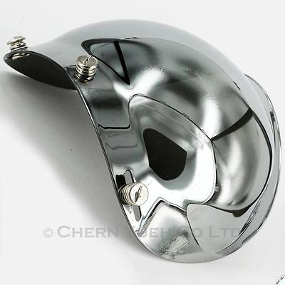 Nickel silver lightning snaps uv mirror silver chrome bubble lens shield visor 