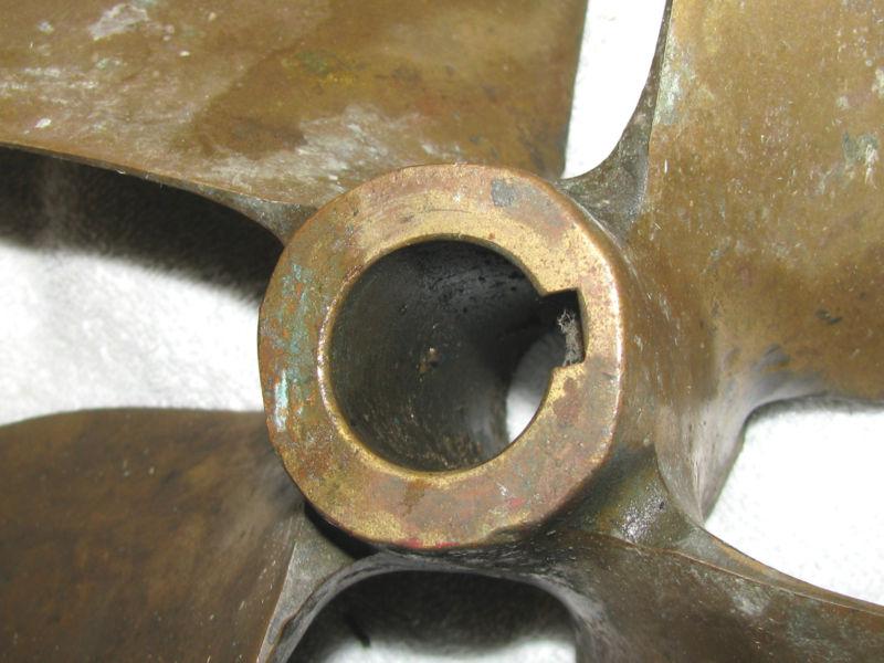 VINTAGE BRASS BOAT PROPELLER 17X15 1 /14 17RH 15, US $99.99, image 5