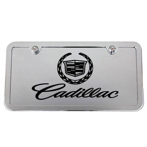 Cadillac cts ats elr xts escalade license plate vanity tag &amp; frame made in usa