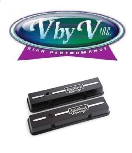 Edelbrock 41633 racing die-cast aluminum valve covers each