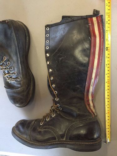 Vintage motorcycle racing boots flat track 50's leather rare