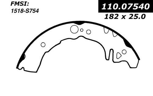 Centric 111.07540 brake pad or shoe, rear-new brake shoe-preferred