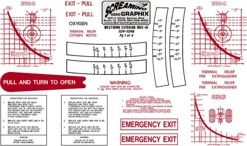 Westwind exterior placard kit 1124-1124a