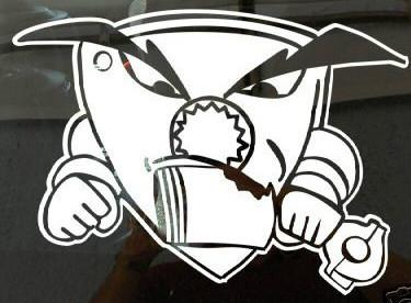 Mazda rotary rotor eating piston cartoon vinyl decal