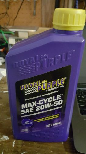 Royal purple 01316 20w50 max-cycle synthetic motorcycle engine oil 1 quarts