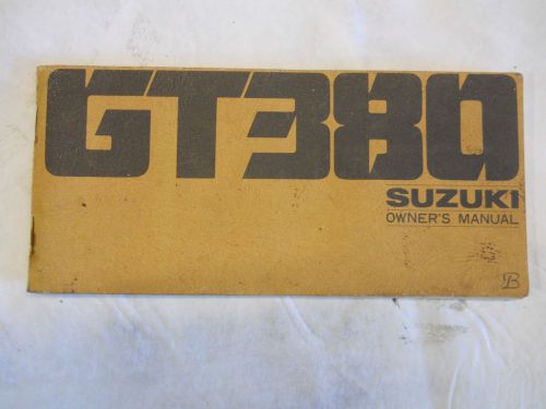 Suzuki gt380 manual