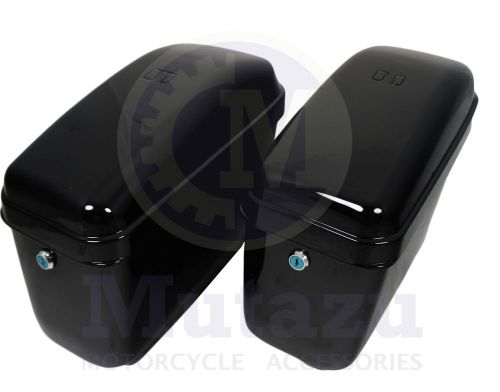 Ga universal hard bag saddlebags for honda suzuki kawasaki harley yamaha victory