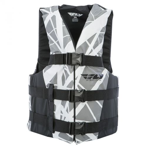 Fly racing nylon adult life water sport vest-black/grey-sm/md