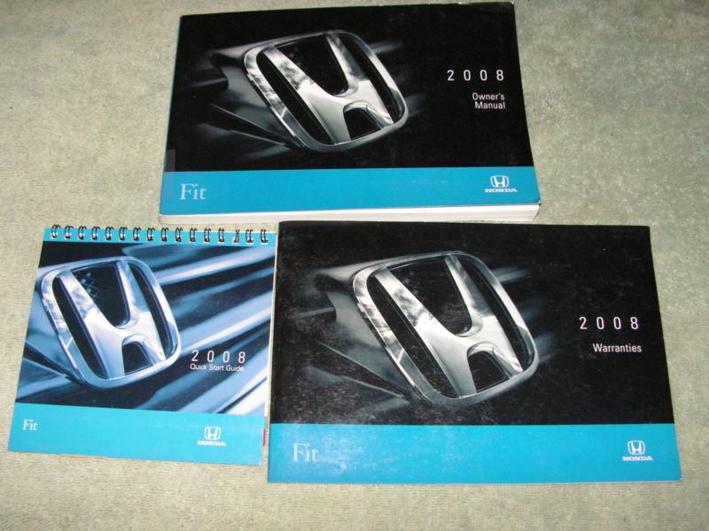 2008 honda  fit owners manual set