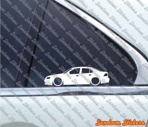 2x lowered low saab 9-3 sedan 2002-2008 low 93 swedish car outline stickers s288