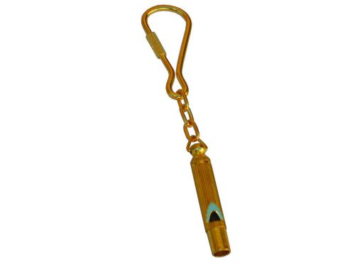 Marine nautical brass whistle key chain for boat, gift – five oceans