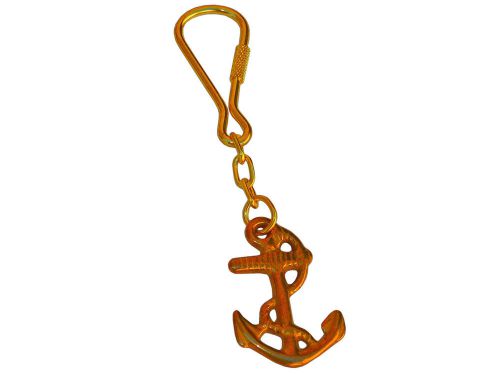 Marine nautical brass anchor key chain for boat, gift – five oceans