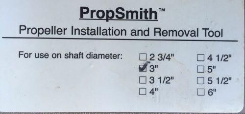 Propsmith boat prop propeller installation &amp; removal tool 3&#034; shaft puller- new