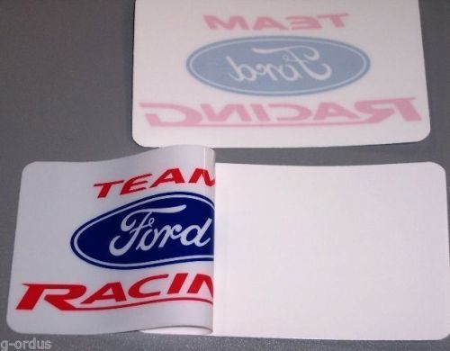 3 brand new ford team racing 3" x 5" window or glass clings! nascar nhra! oem