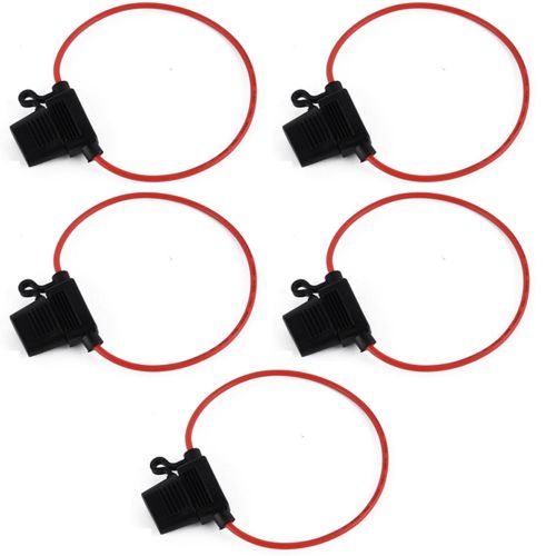 5x 14awg wire blade in line car truck automotive fuse holder fuseholder