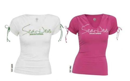 § brp seadoo ladies' signature short sleeve v-neck tee