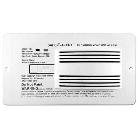Safe t alert 65-542-wt co detector flush mount 12vdc white camper