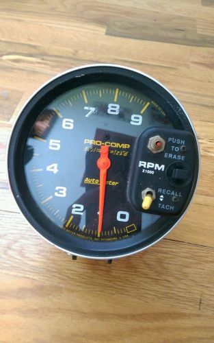 Autometer pro comp  5" monster tachometer with memory 9k rpm 6809