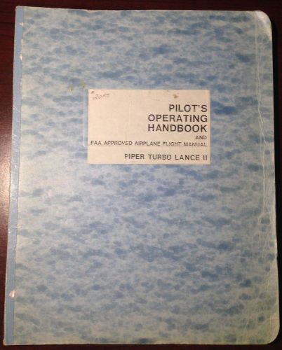 Piper turbo lance ii pa-32rt-300t poh pilot operating flight manual handbook