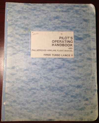Piper turbo lance ii pa-32rt-300t poh pilot operating flight manual handbook
