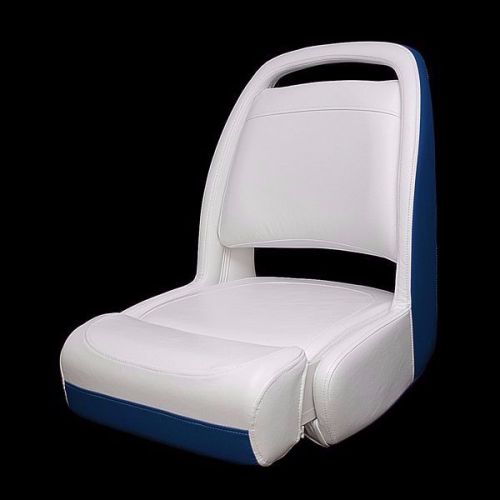 Purchase SEA RAY OEM TRUE WHITE / BLUE BOAT CAPTAIN BOLSTER SEAT
