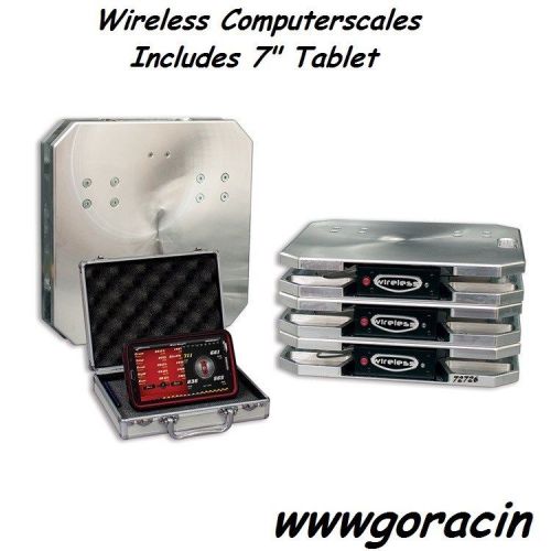 Longacre wireless dual load cell computerscales with 7&#034; tablet xli,scca,nasa,ump