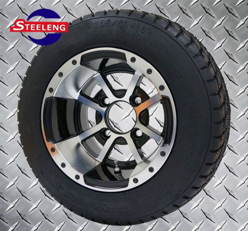 Golf cart 10&#034; storm trooper wheels and 205/50-10 dot low profile tires (4)