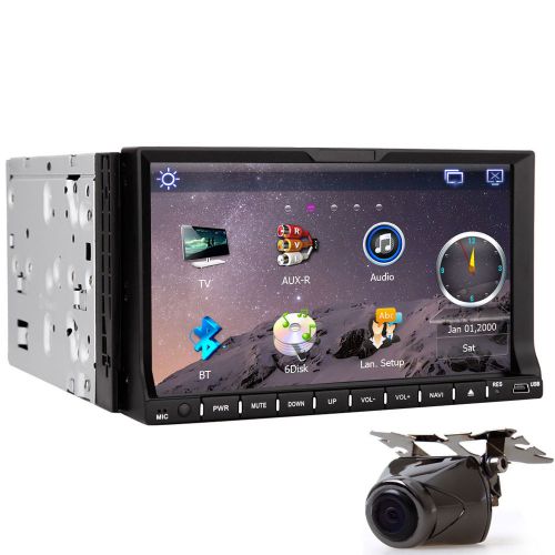 7" hd car dvd tv fm/am radio dual-zone gps steering wheel control backup camera