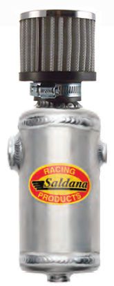 Saldana breather tank with k&amp;n filter,catch can,reservoir,sprint car,midget,etc