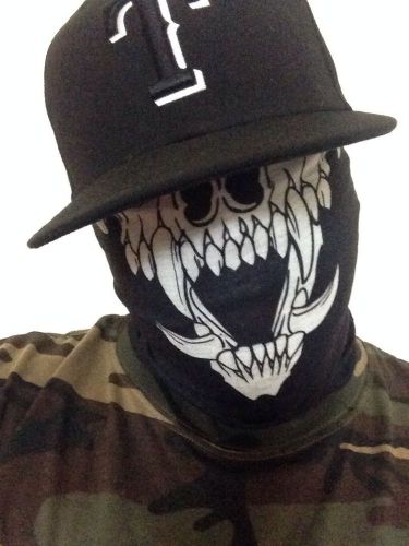 The wolf tube face mask cod skeleton motorcycle biker neck warmer