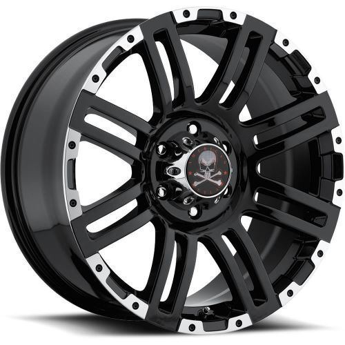 18x8.5 black american outlaw bunker 5x4.5 +10 wheels lt35x12.50r18 tires