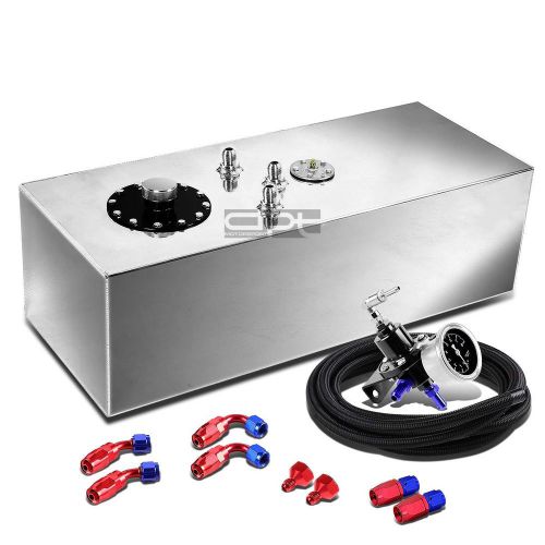 15 gallon top-feed aluminum reserved tank+cap+line kit+pressure regulator black