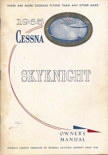 1965 cessna skynight owner&#039;s manual
