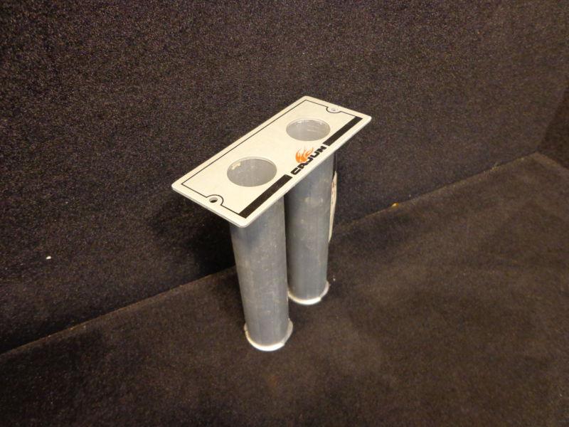  dual fishing rod holders - cajun brand - flush mount-aluminum - marine boat #2 