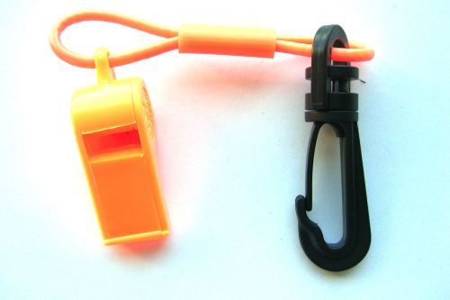 Jetski seadoo waverunner jet boat mercury marine whistle with clip orange
